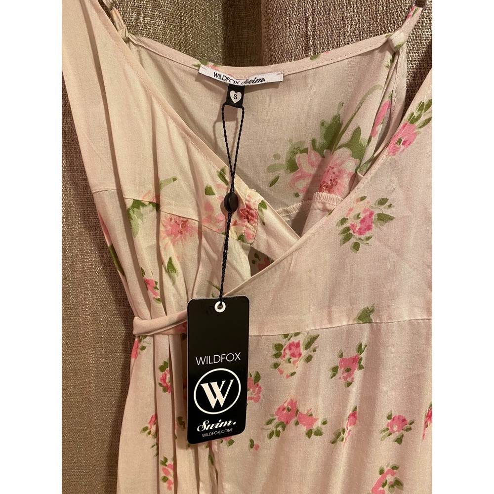 NWT Wildfox Swim Pink Petals Atlantis Wrap Dress - Picture 2 of 3